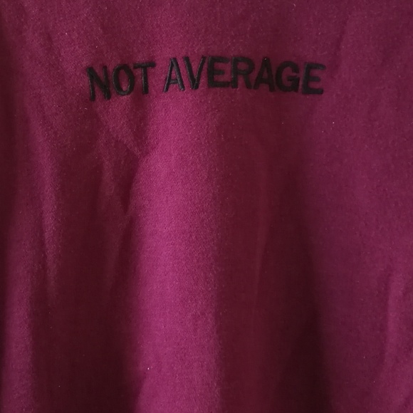 "not average" purple sweatshirt - Picture 2 of 4